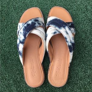 Madewell Skyler Slide Sandal Tie Dye Blue